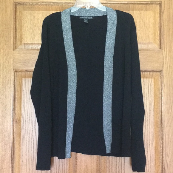 dressy silver cardigan